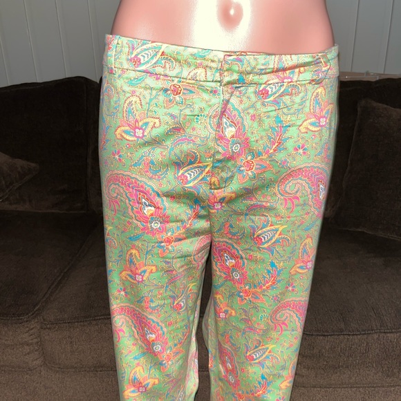 Lauren Ralph Lauren • Pink/ Green • Size 14 • Paisley • Design Pants - Picture 2 of 11